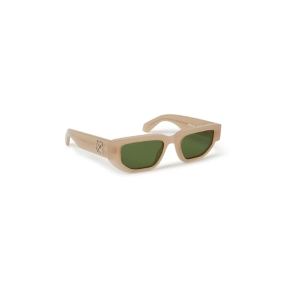 NWT Off-White Greeley Beige Rectangle 54mm Sunglasses